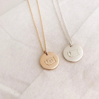 State Disc Necklace