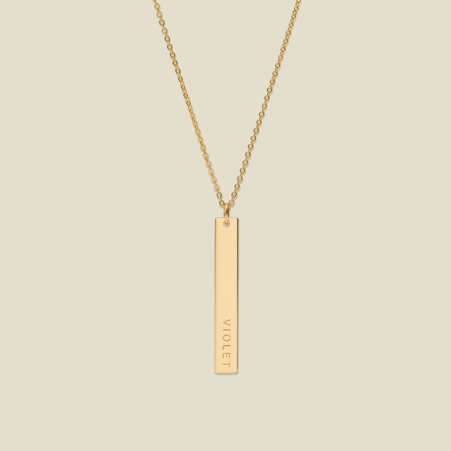 Personalized Vertical Bar Necklace