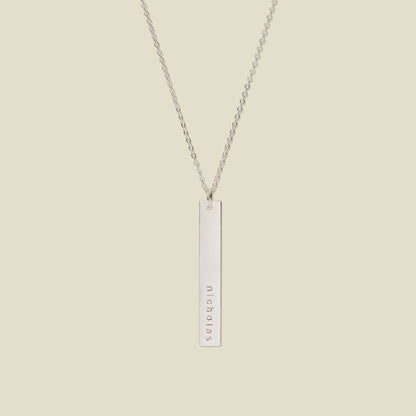 Personalized Vertical Bar Necklace