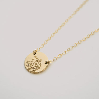 Mini Zola Floral Disc Necklace